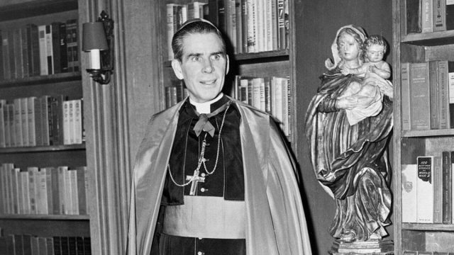 Portrait of Archbishop Fulton J. Sheen in clerical dress