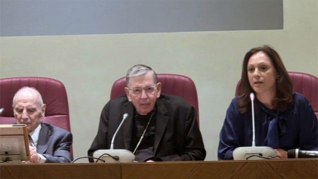 Cardinal Kurt Koch, prefect of the Dicastery for Promoting Christian Unity, speaking during the conference in Rome