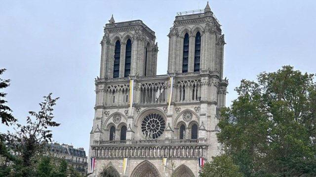 The facade and towers of Notre-Dame cathedral in Paris