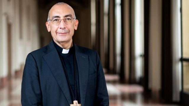Cardinal Baldassare Reina speaking during an interview