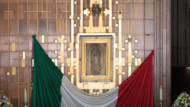Procession and Mass inside the Basilica of Our Lady of Guadalupe in Mexico City at the opening of the Guadalupan Jubilee Year marking 50 years of the New Basilica