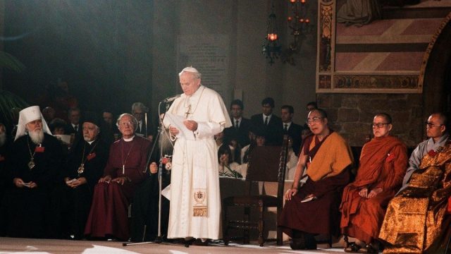 Portraits spanning four decades of interreligious dialogue, from John Paul II to Leo XIV