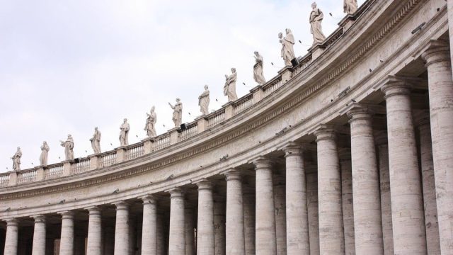 Pope Leo XIV in a white cassock during an appearance at the Vatican