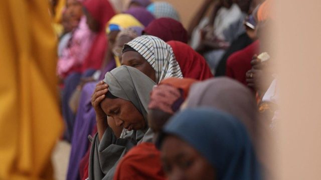 Children at the Wassa camp for internally displaced people in Abuja, Nigeria