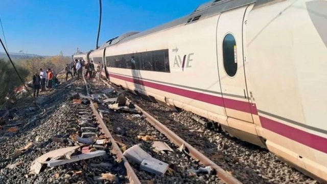 Emergency response at the site of the train collision near Urda in Toledo province, Spain