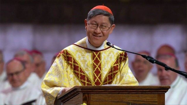 Cardinal Luis Antonio G. Tagle, newly elected dean of the College of Cardinals