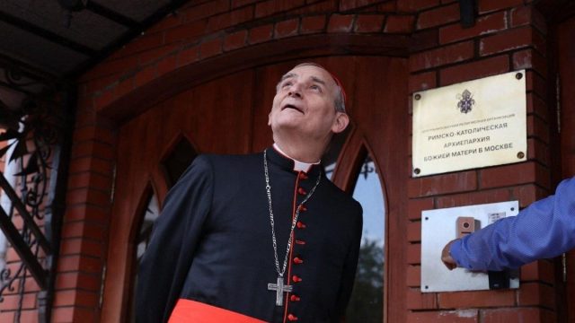 Cardinal Matteo Zuppi during his trip to Moscow